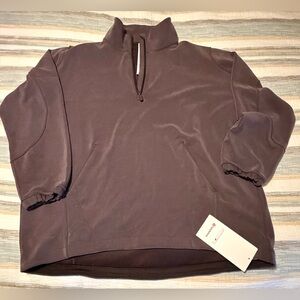 Lululemon Softstreme Long Half Zip Size: XL Color Sequoia Brown